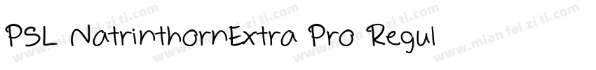 PSL NatrinthornExtra Pro Regular字体转换